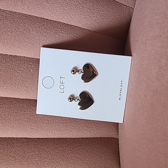 Large Heart Drop Earrings - Picture 2 of 8